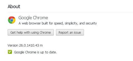 google chrome 26.0